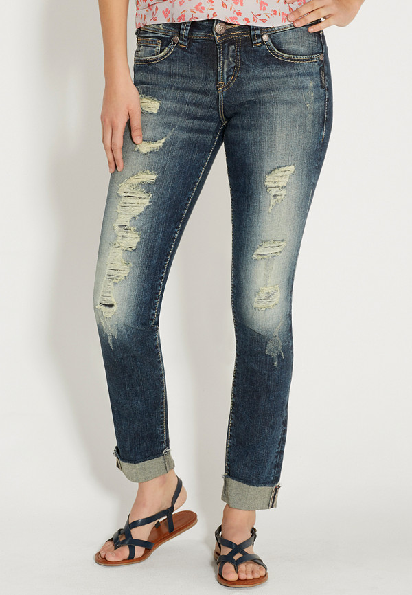 Silver Jeans Co.® destroyed suki skinny jeans | maurices