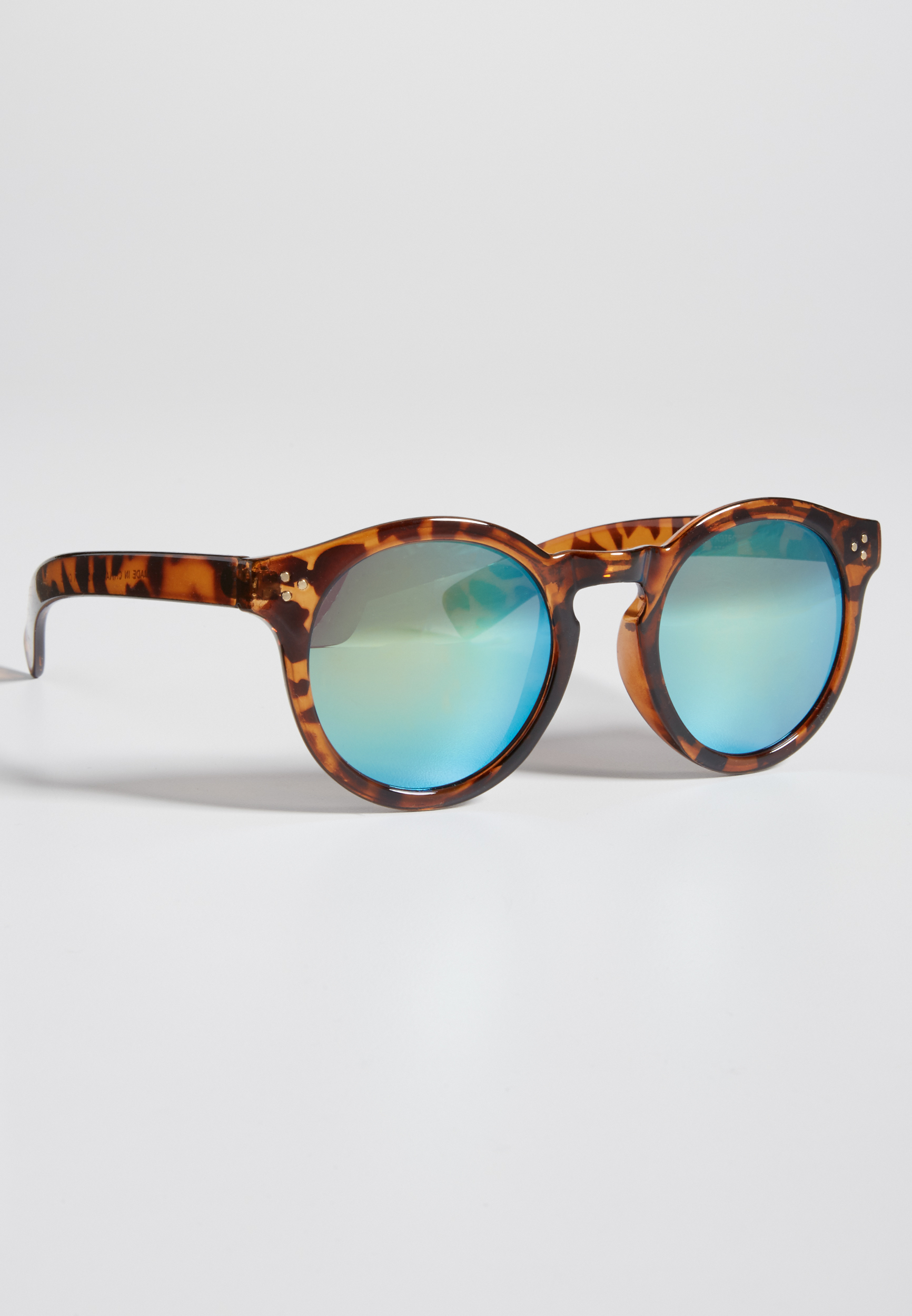 Retro Tortoise Sunglasses With Mirrored Lenses Maurices