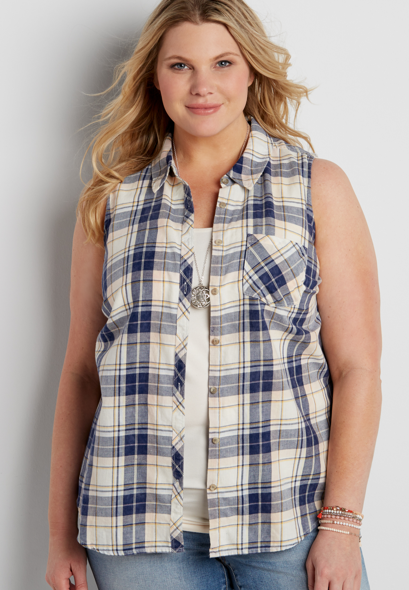 plaid shirts plus size