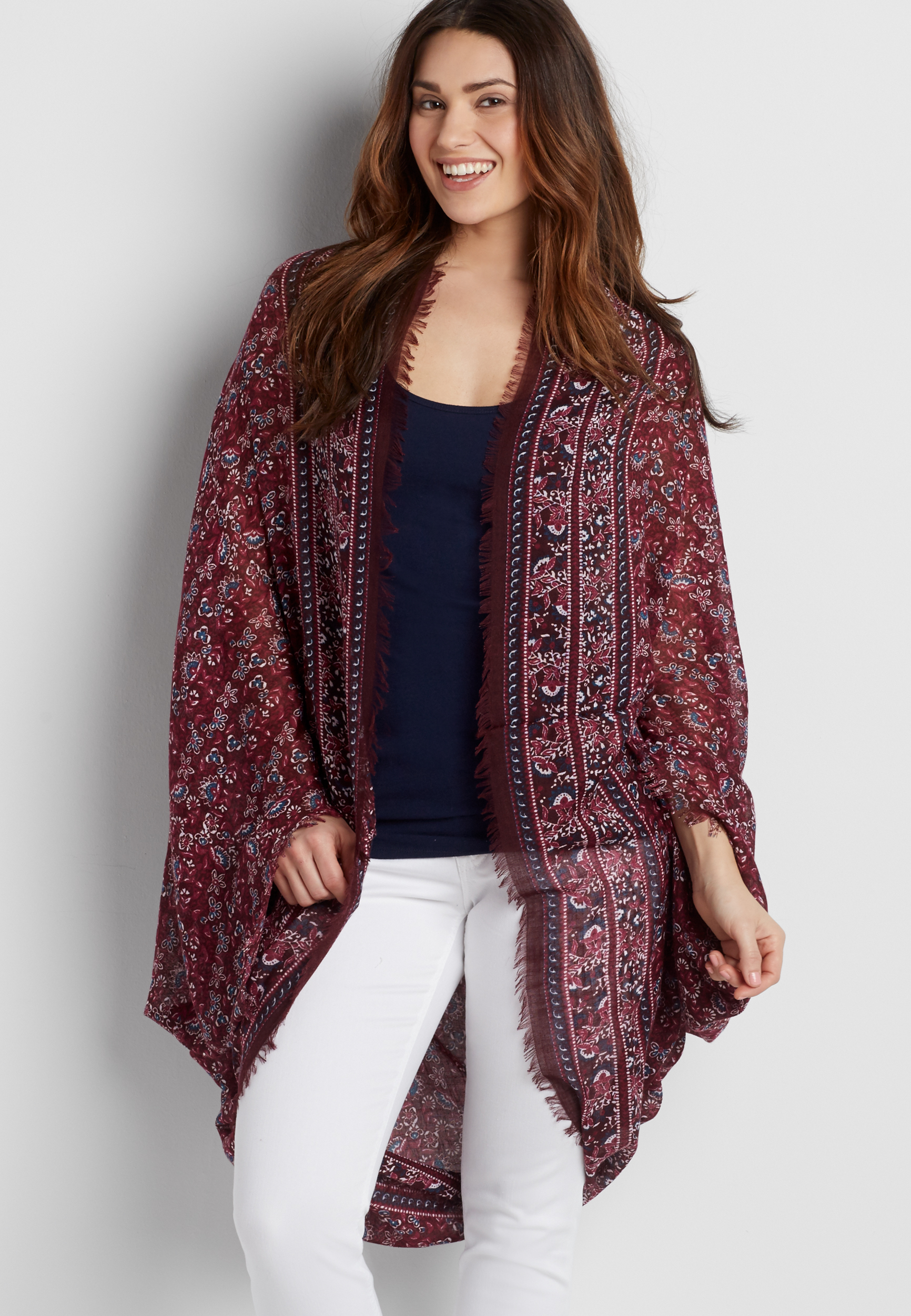 cocoon scarf wrap in floral print | maurices
