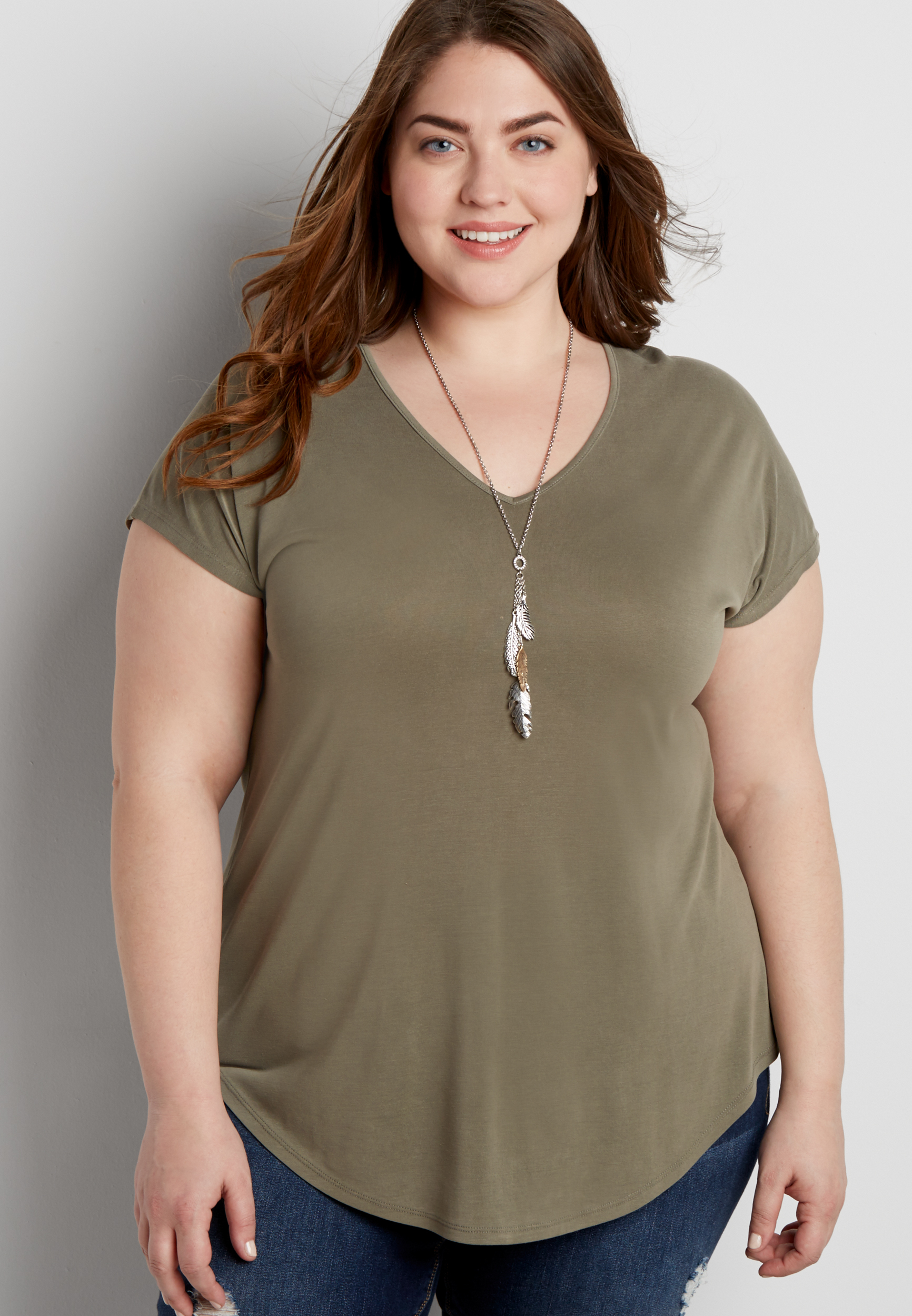 the 24/7 plus size sandwashed dolman tee | maurices
