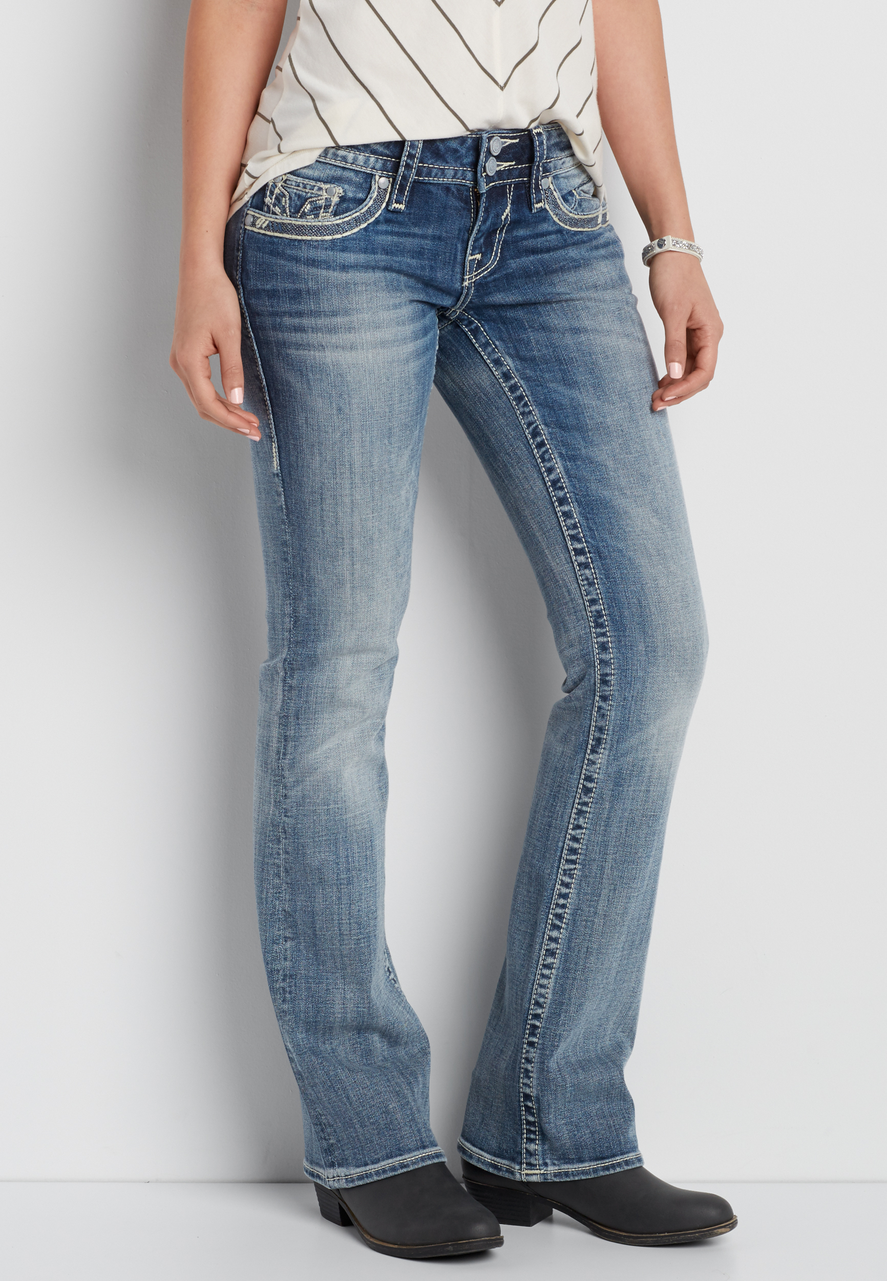 Vigoss® bootcut jeans in medium wash | maurices
