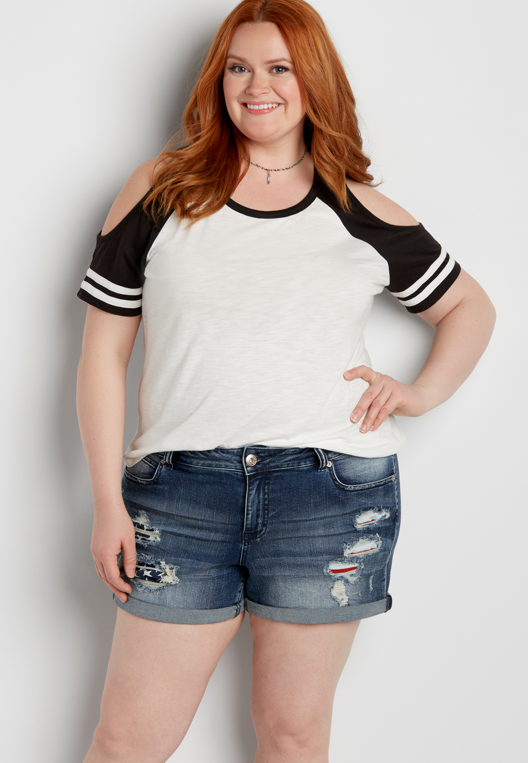 maurices plus size shorts