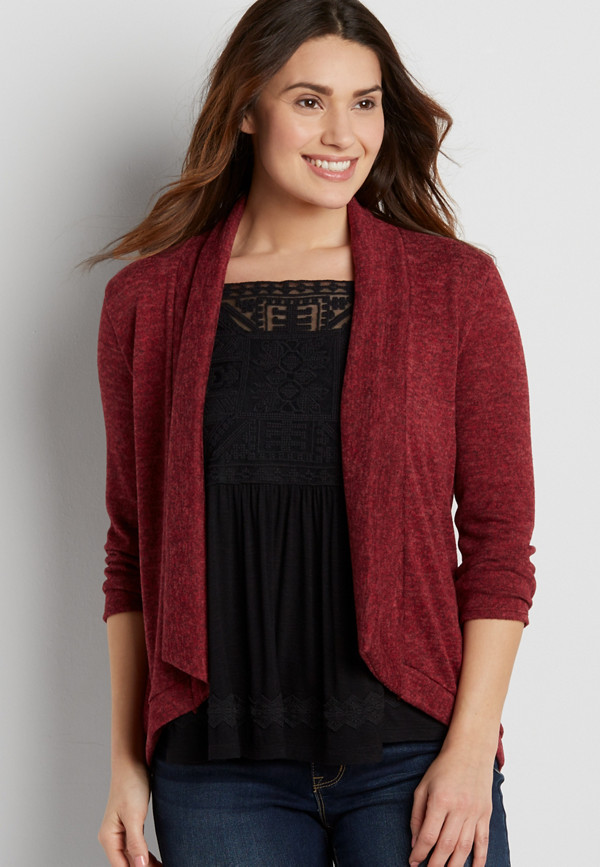ultra soft cropped front cardigan | maurices