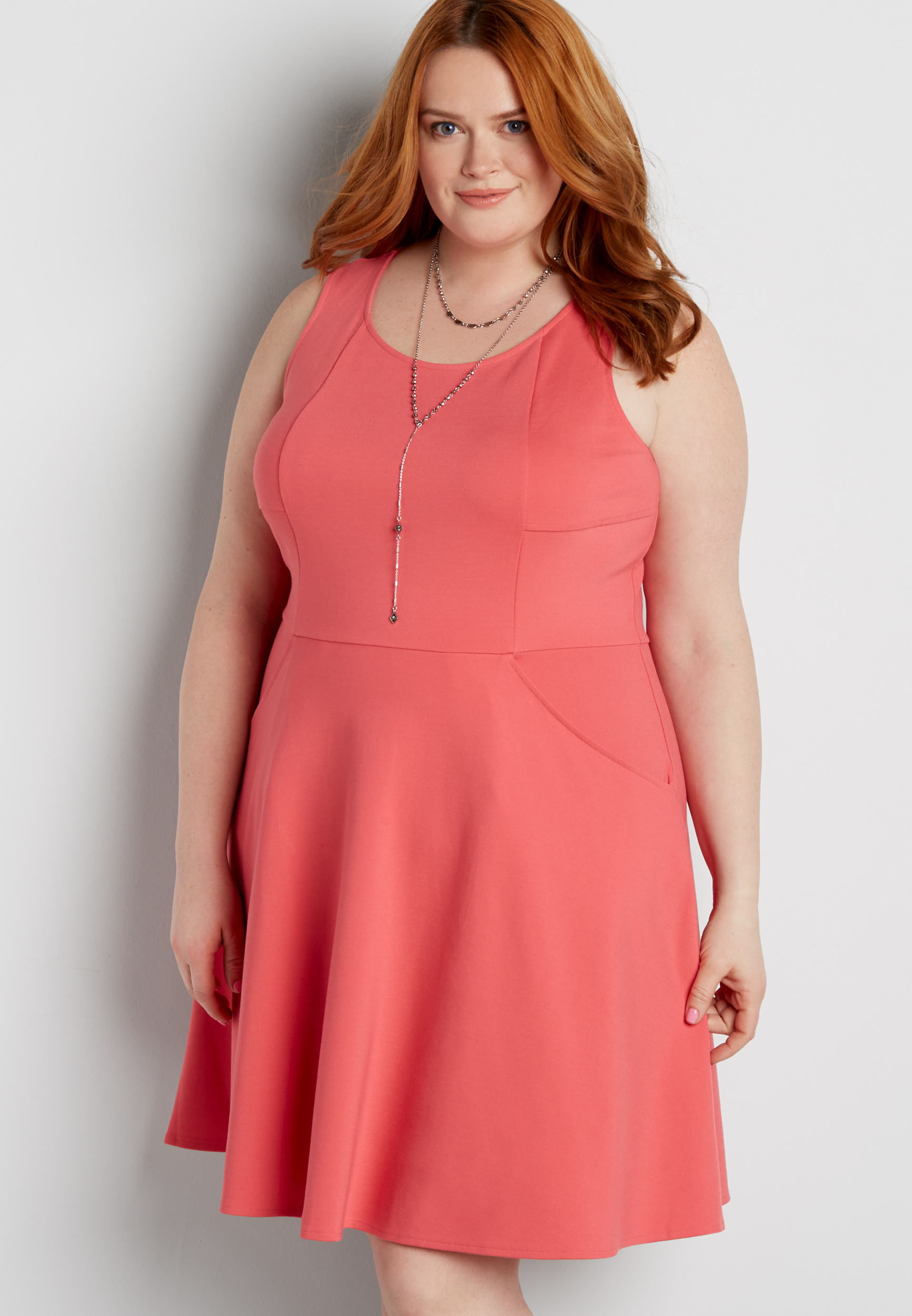 plus size ponte dress with pockets | maurices