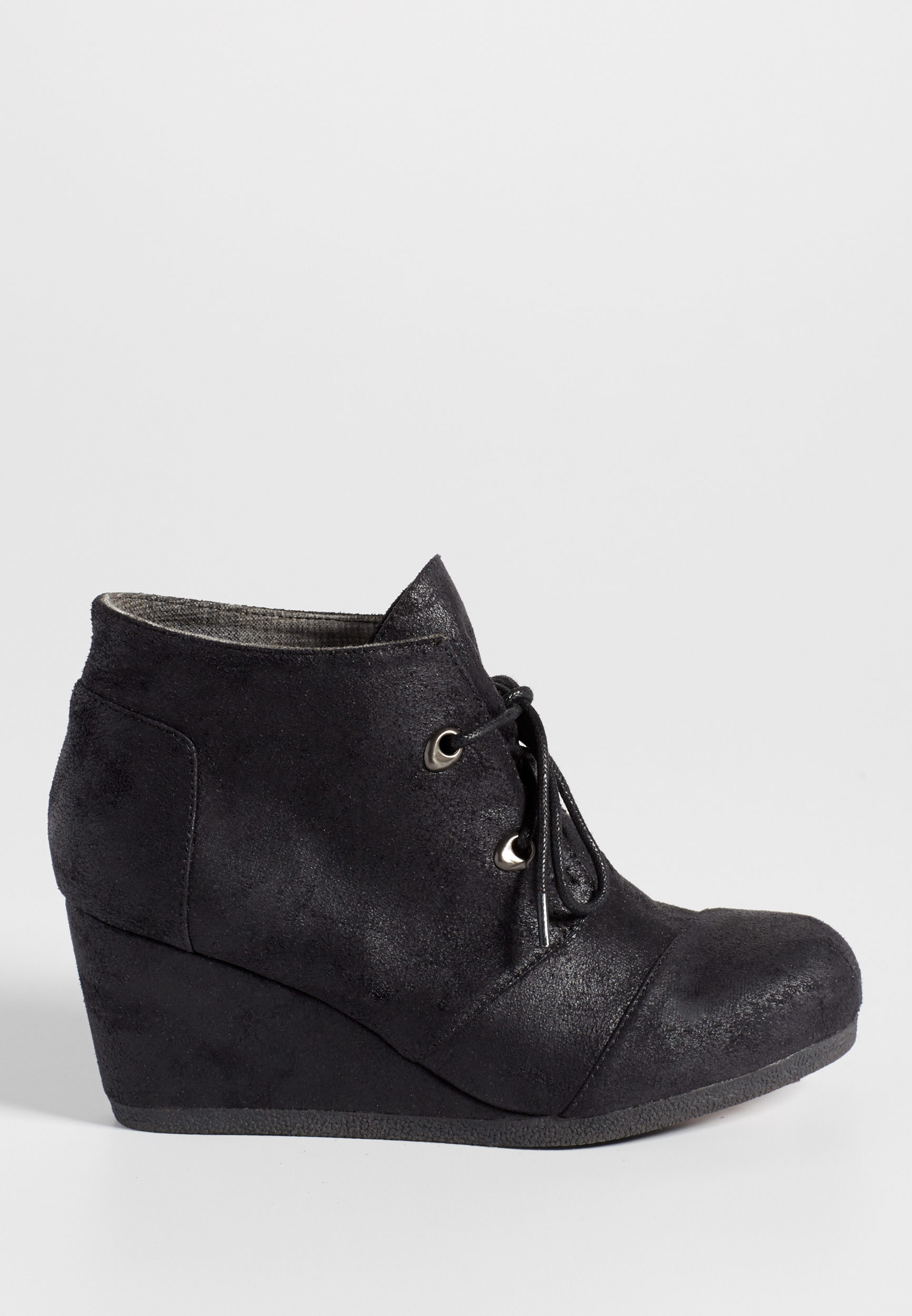 maurices black wedge booties