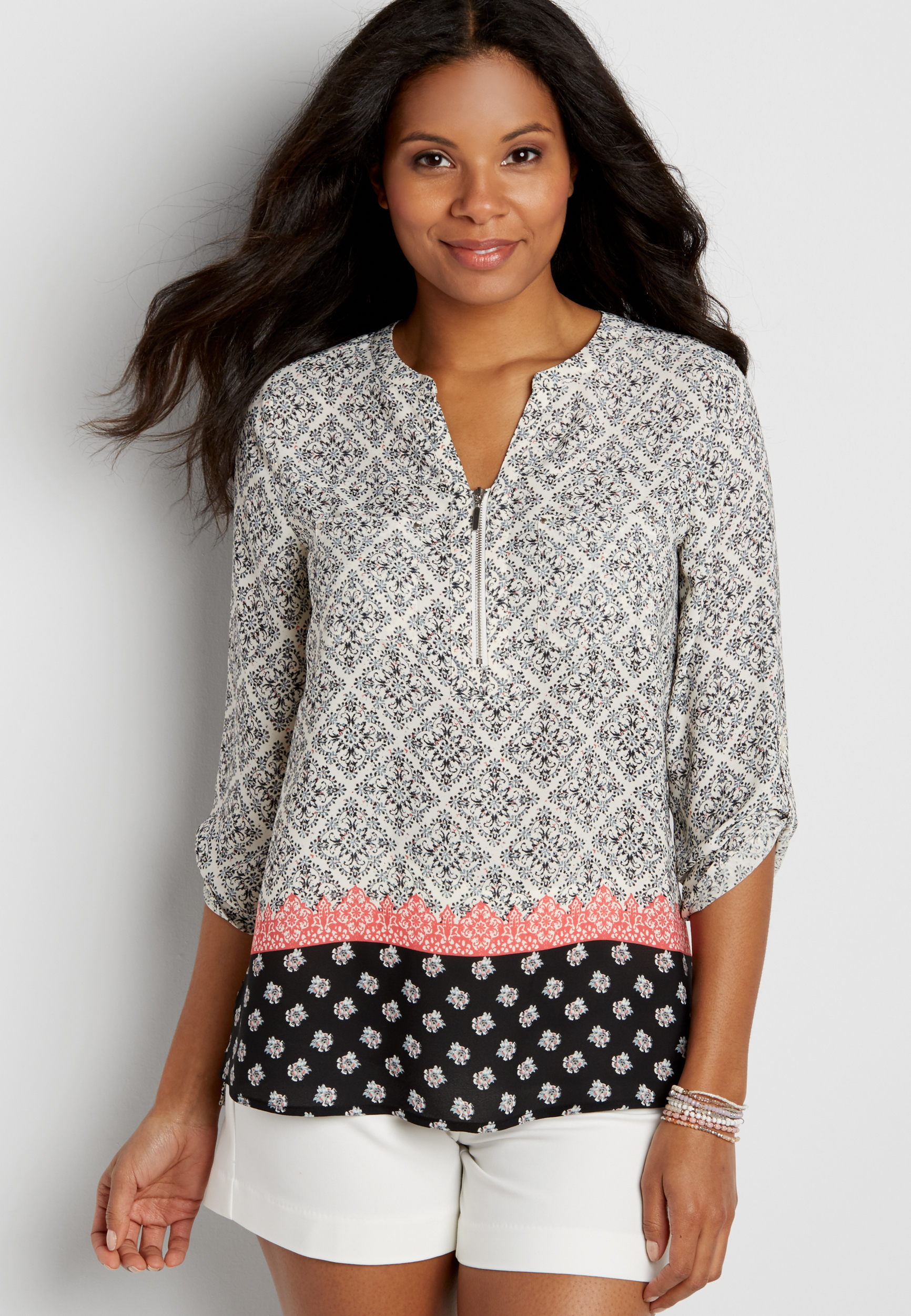 loline solid knit blouse