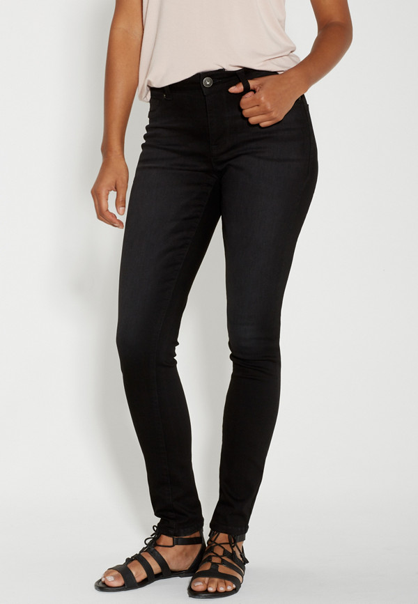 high rise black jegging | maurices