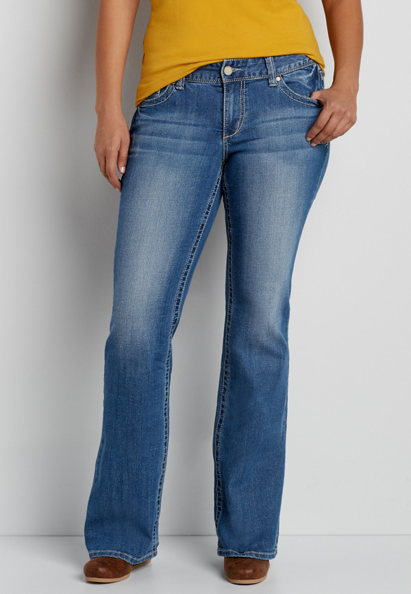 Kaylee plus size bootcut jeans in medium wash | maurices