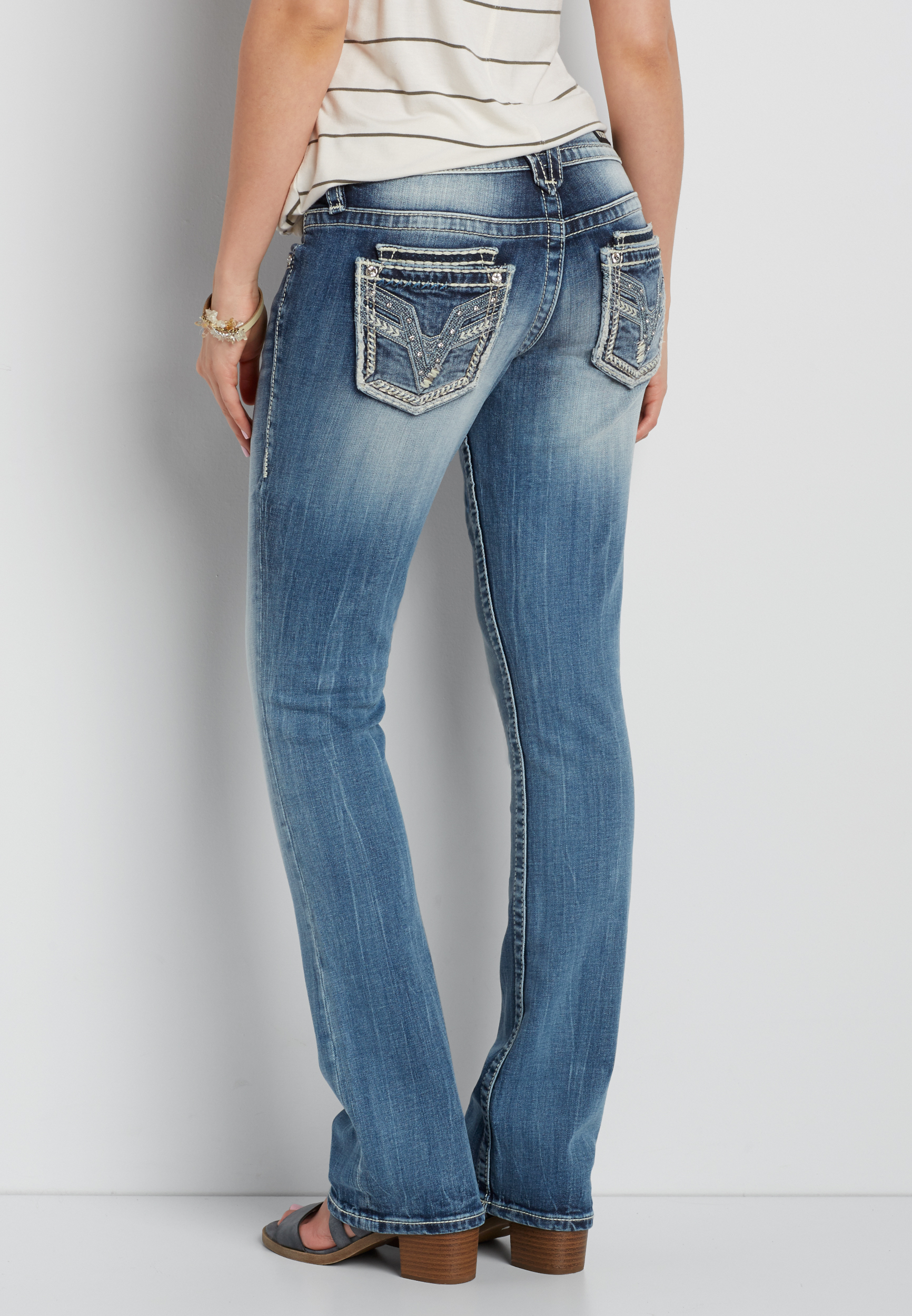 Vigoss® Slim Boot Jeans With Double Back Pockets Maurices 2256