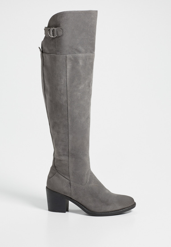 Sabrina faux suede over the knee boot in gray | maurices