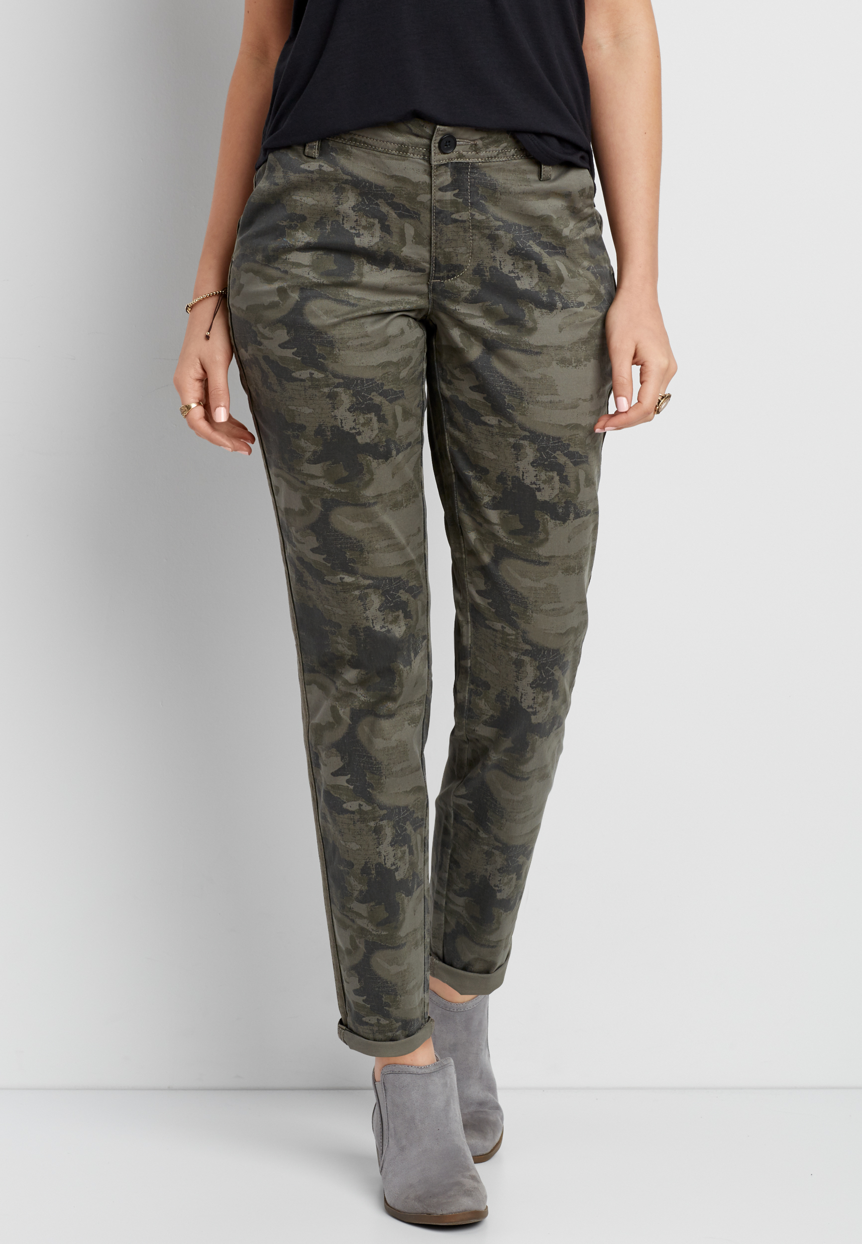 camo ankle pants