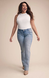 Plus size slim leg jeans hotsell