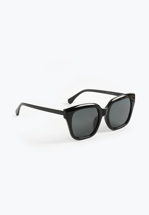 Black Plastic Square Sunglasses