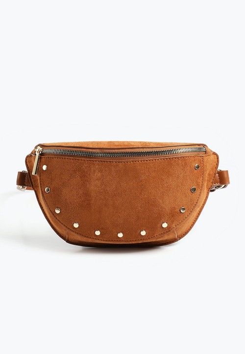 Microsuede Studded Belt Bag image