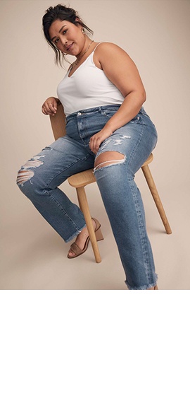 Plus Size KanCan™ Skinny Mid Rise Frayed Hem Jean