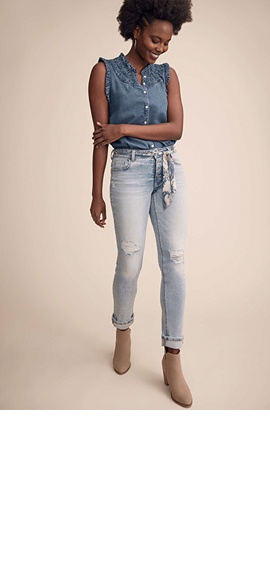 Buy Britt Low Rise Slim Bootcut Jeans for USD 88.00