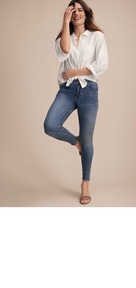 Fashion Ladies Jeans Ripped Casual Skinny Jeans Blue Classic Jeans