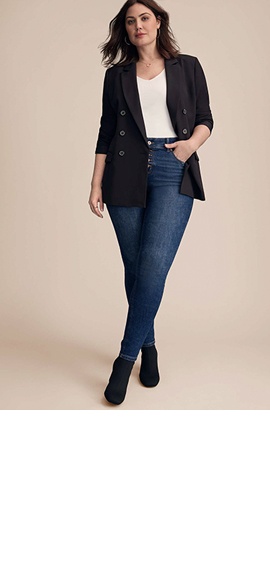 Shop Plus Size Skinny Jeans, Slimming Denim