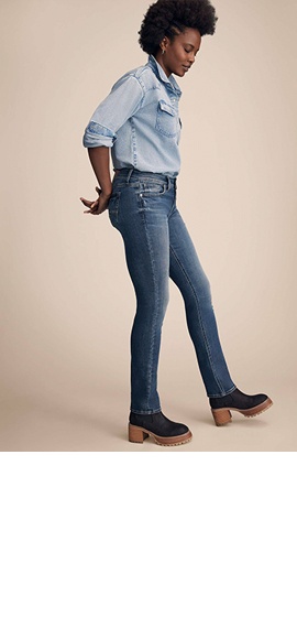 Slim-boot Mid-rise Bootcut Jeans