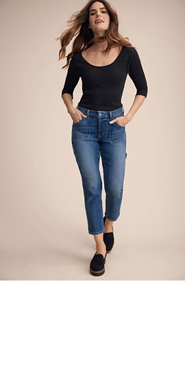 Goldie Blues™ High Rise Cheeky Wide Leg Jean