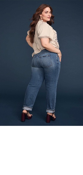 bawilom Womens Plus Size Flare Jeans High Waisted Baggy Wide Leg Stretch Denim  Pants Straight Leg Tapered Jeans with Pockets Blue at  Women's Jeans  store