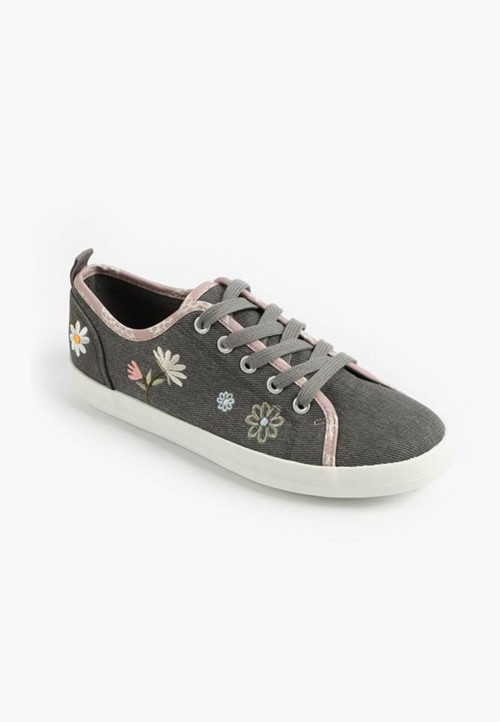 SuperCush Floral Embroidered Lace Up Sneaker image