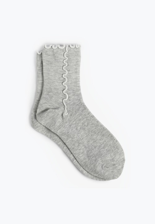 Ruffle Trim Crew Socks image