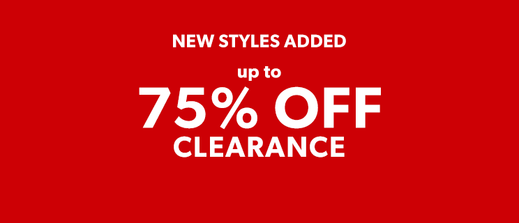 new styles added. up to 75% off clearance.