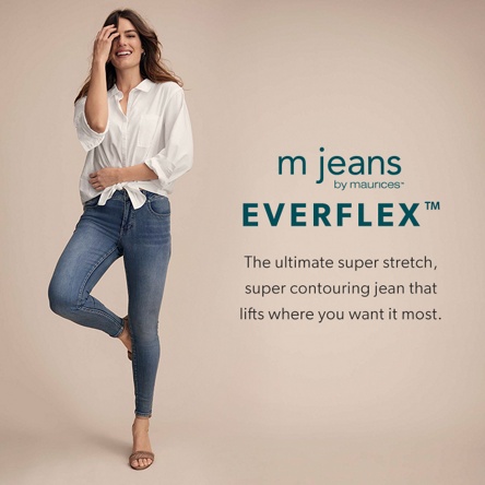 m jeans by maurices™ Everflex™ High Rise Slim Straight Ankle Jean