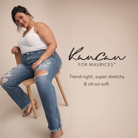 Kancan  Melanie Missy and Plus Size Crop Wide Leg Jeans