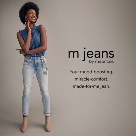 m jeans by maurices™ Classic Mid Rise Mid Fit Straight Cropped Jean