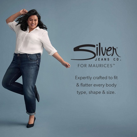 Plus size silver on sale jeans