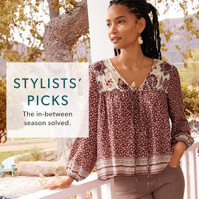 stylists' picks. the in-between season solved.