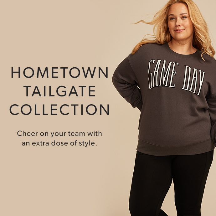 hometown tailgate collection. cheer on your team with an extra dose of style.