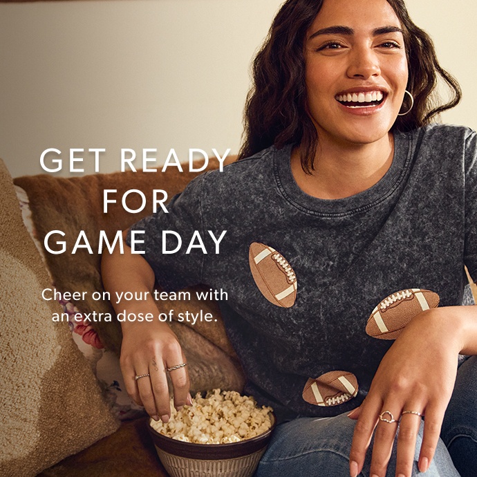 get ready for gameday. cheer on your team with an extra dose of style.