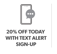 20% off today with text alert sign-up. Phone icon.